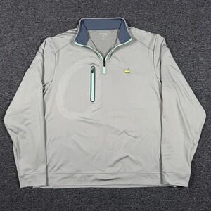 Masters Tech Pullover Mens XL Gray Augusta National Golf 1/4 Zip MT-6115-06